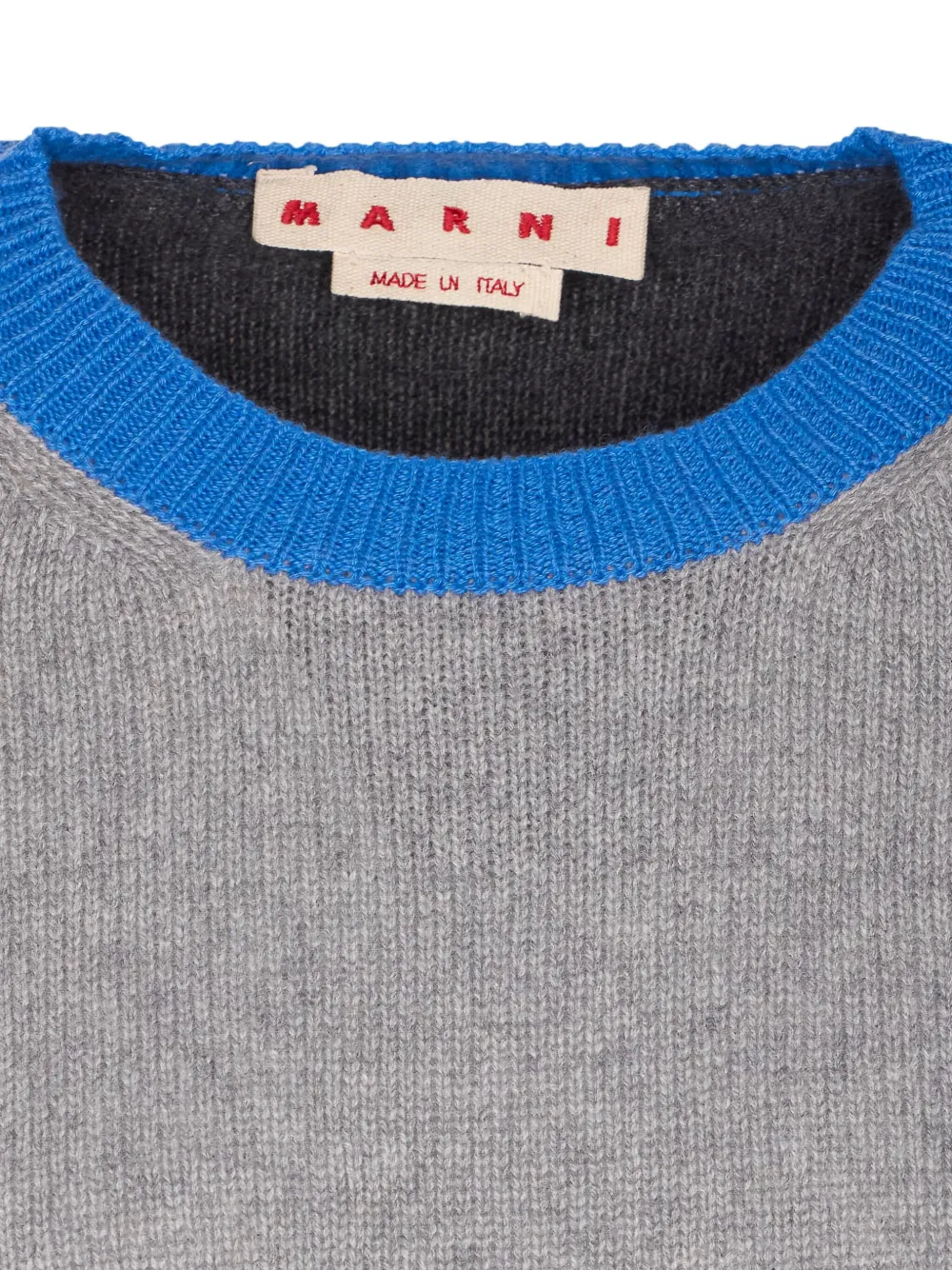 Marni colour-block cashmere sweater Grijs
