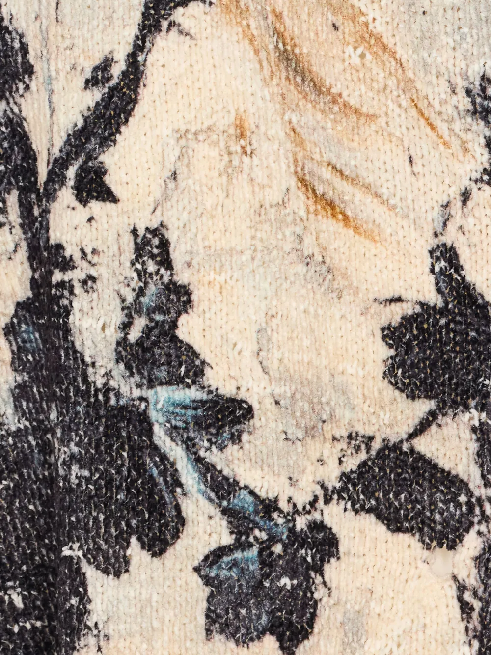 R13 floral-print distressed sweatshirt Beige