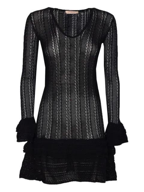 TWINSET perforated ruffled mini dress