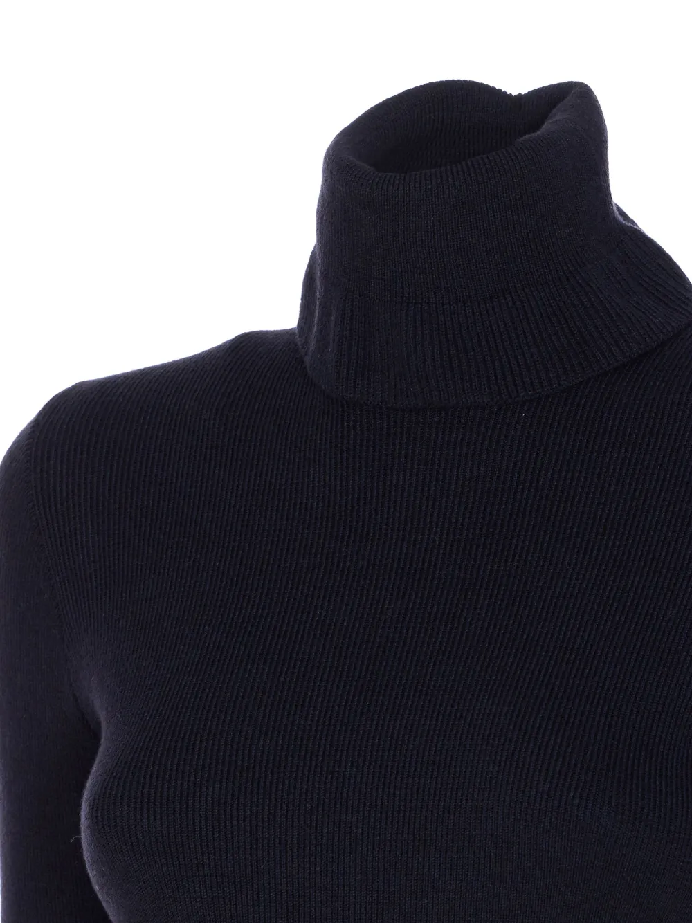 Chloé high-neck ruffled-cuff sweater Blauw