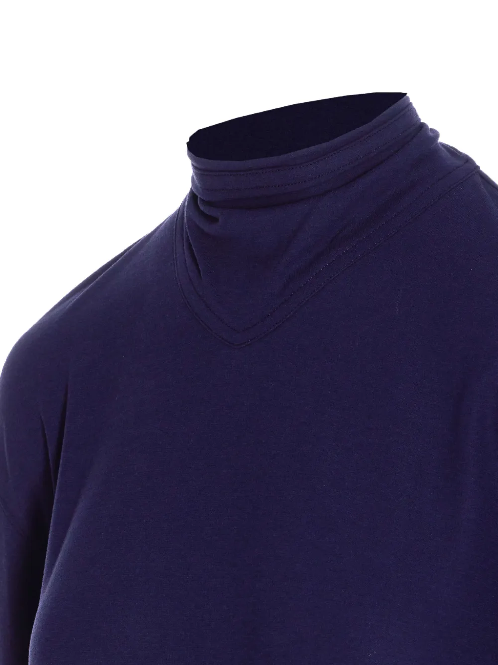 LEMAIRE long-sleeve scarf-detail top Blauw