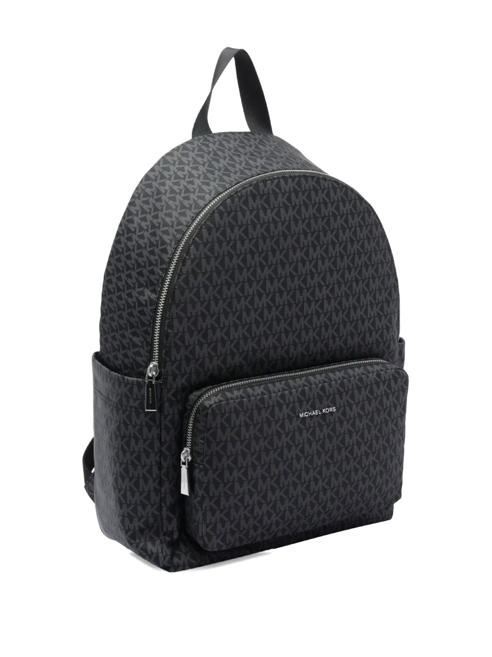 Michael Kors medium logo-plaque zip backpack Zwart