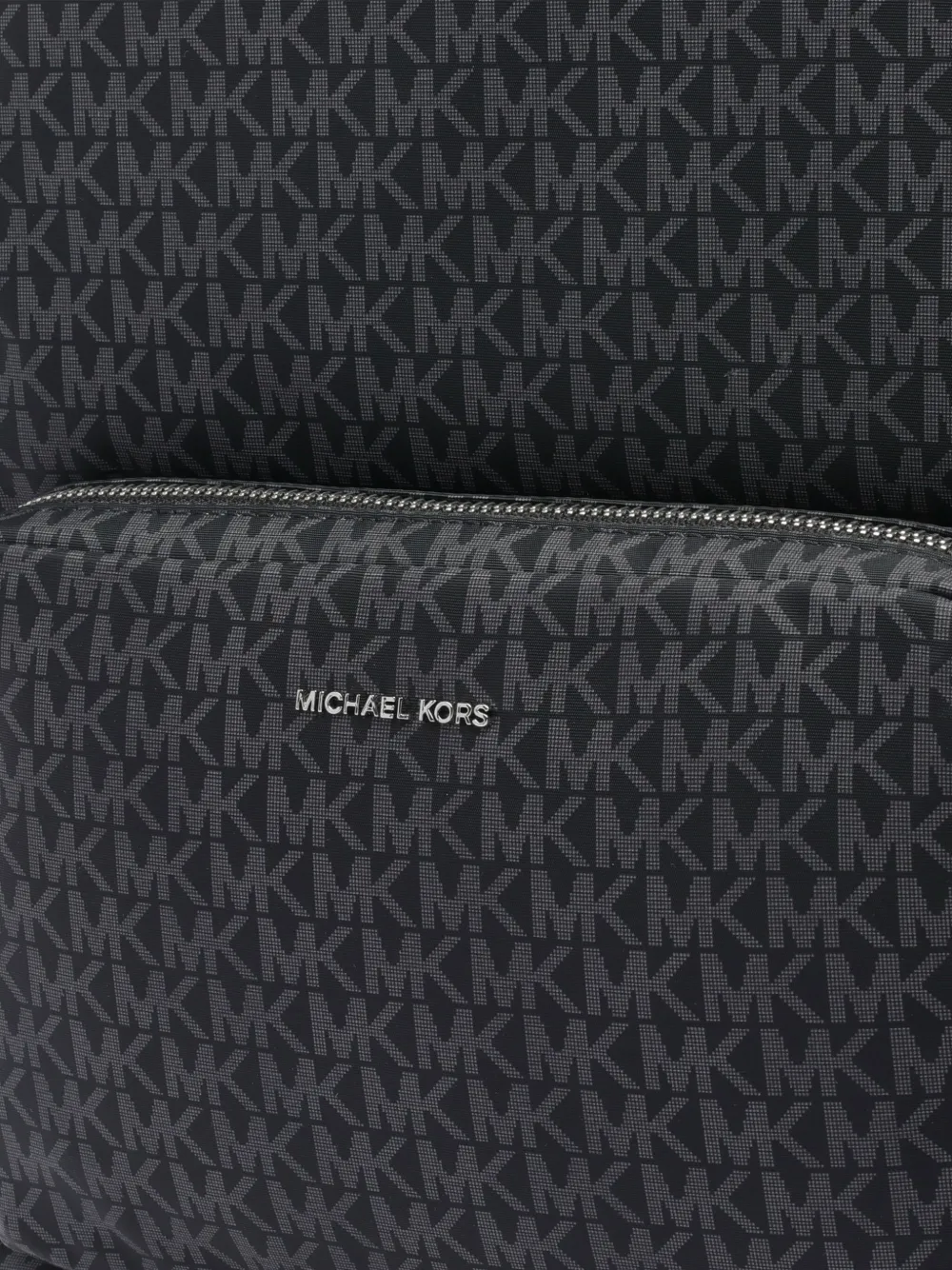 Michael Kors medium logo-plaque zip backpack Zwart