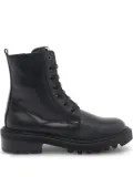Via Roma 15 50mm lace-up zip boots - Black