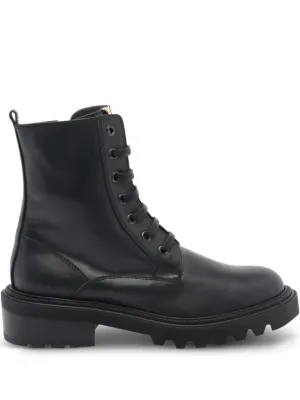 NAKED WOLFE Sloane Leather stacked-sole Boots | Black | FARFETCH IN