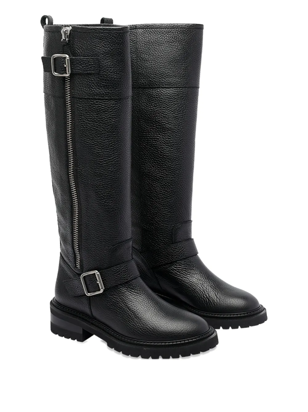 Via Roma 15 leather knee-high boots Black