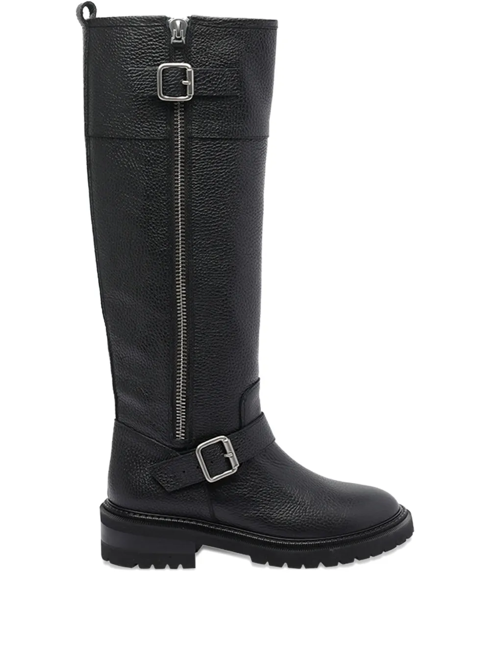 Via Roma 15 leather knee-high boots Black