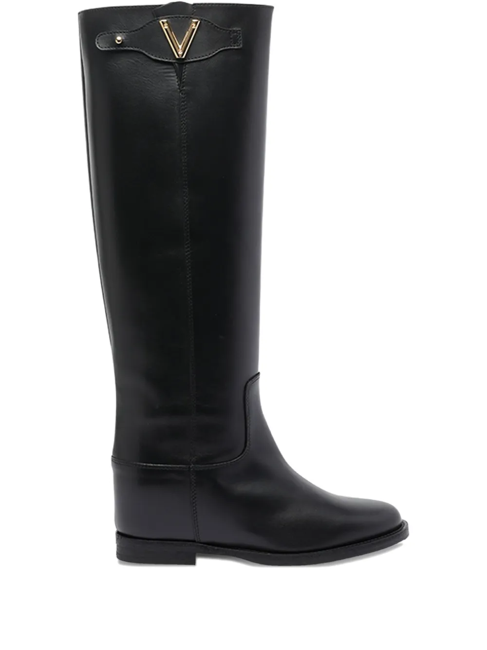 Via Roma 15 leather knee-high boots | Black | Image 1