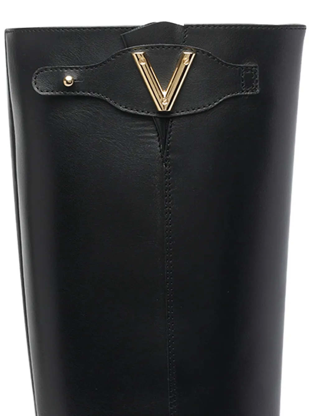 Via Roma 15 leather knee-high boots Black