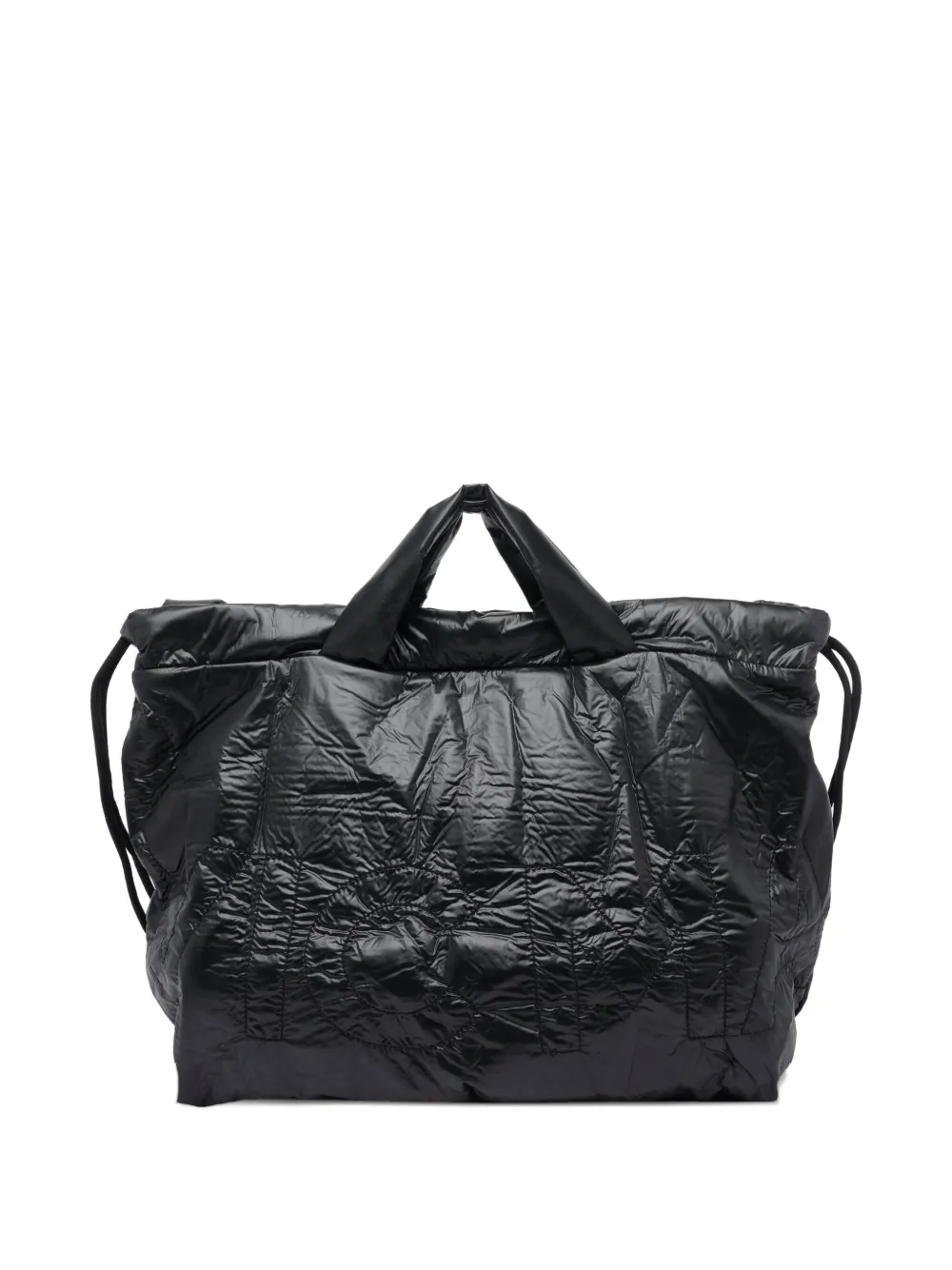 Vic Matie Gewatteerde clutch met trekkoord - Zwart