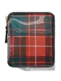 Comme Des Garçons Wallet plaid zip wallet - Red