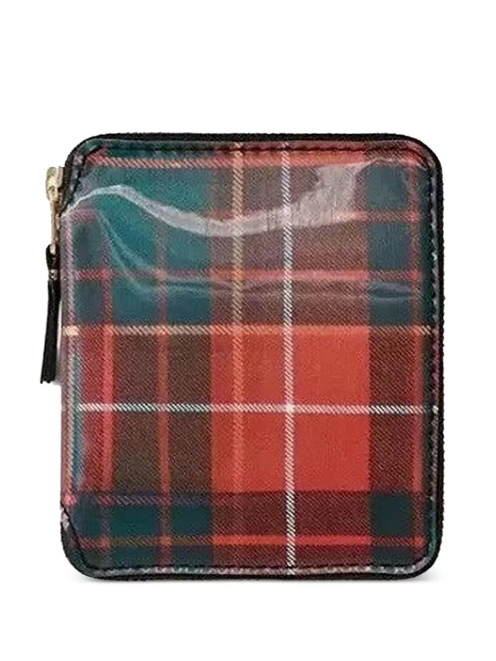 Comme Des Garçons Wallet Geruite portemonnee met rits Rood
