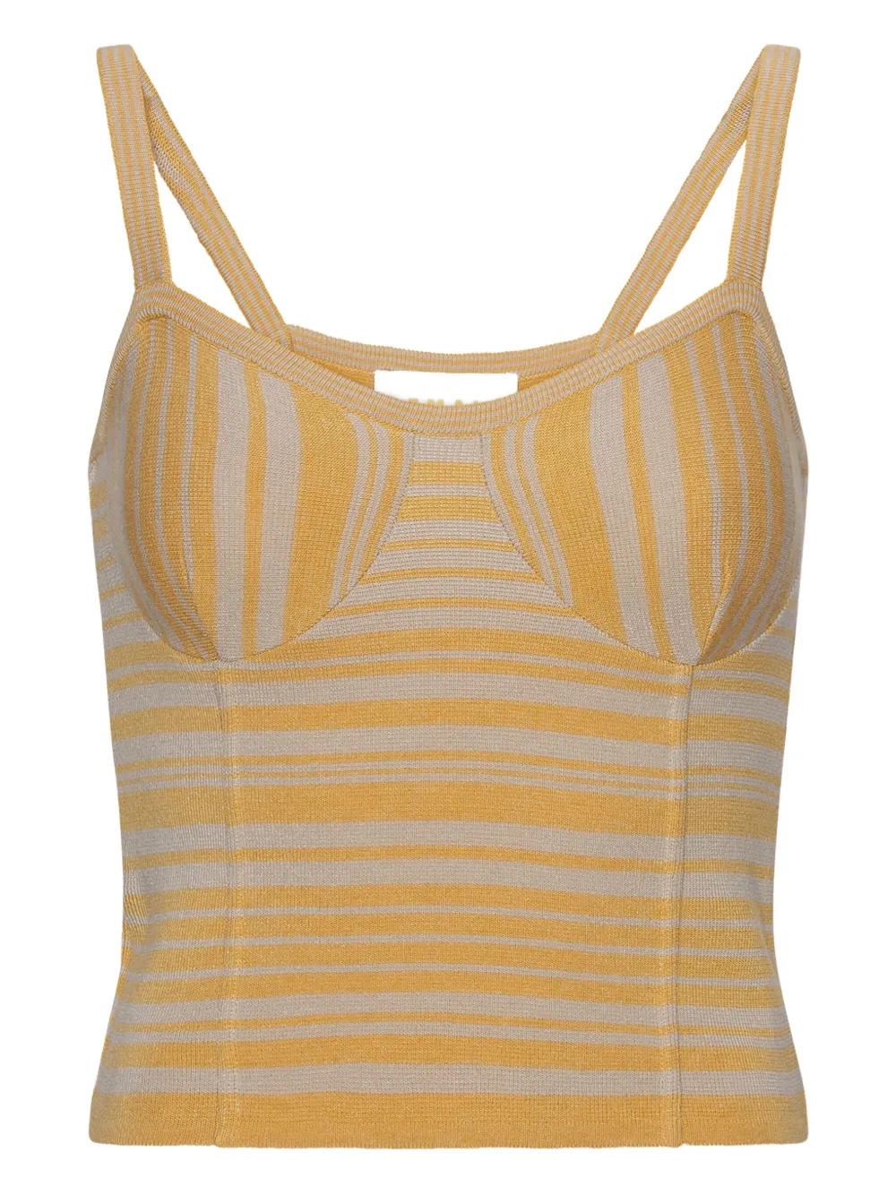 Remain Birger Christensen Michele Striped Knit Tank Top In Orange