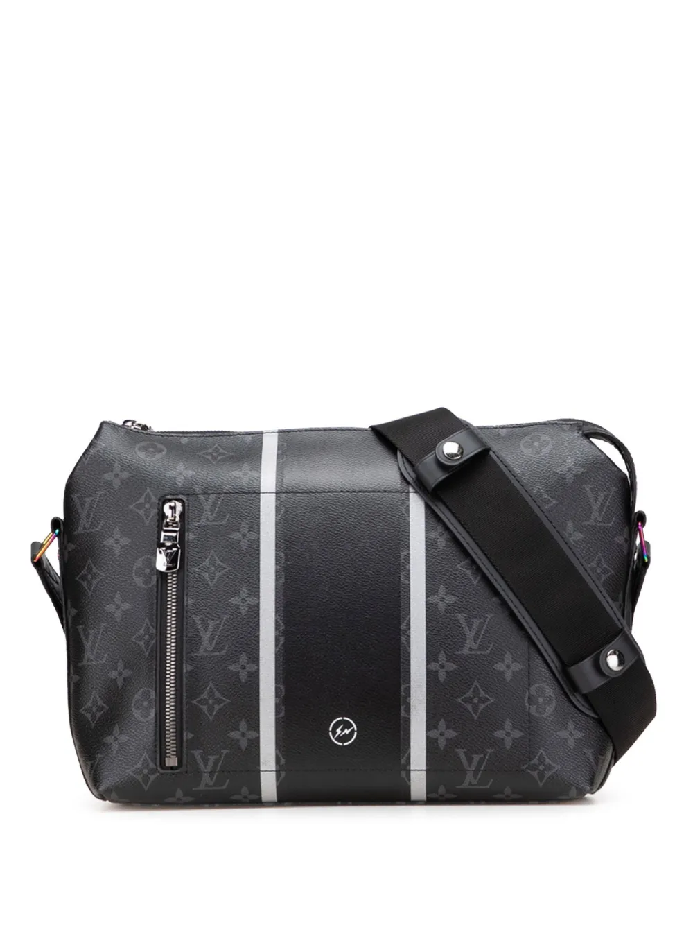 Louis Vuitton Pre-Owned 2017 フラグメント モノグラム エクリプス フラッシュ アポロ メッセンジャー PM Louis Vuitton Pre-Owned 2017 フラグメント モノグラム エクリプス フラッシュ アポロ メッセンジャー PM