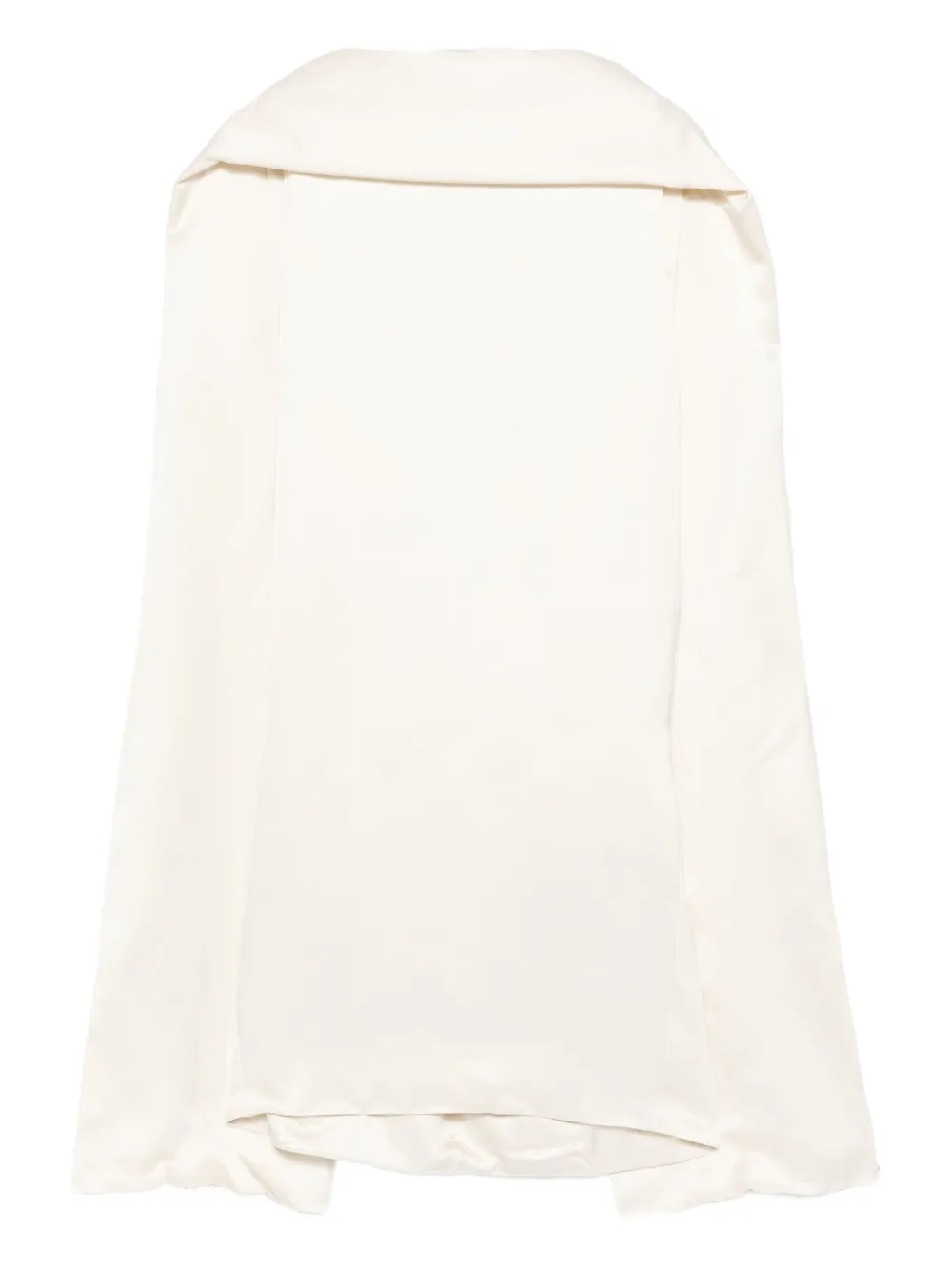 TOTEME Zijden jurk met gerafelde rand Beige