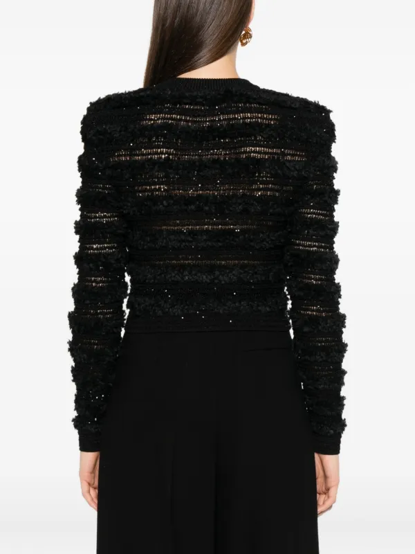 Balmain スパンコール カーディガン | ブラック | FARFETCH JP