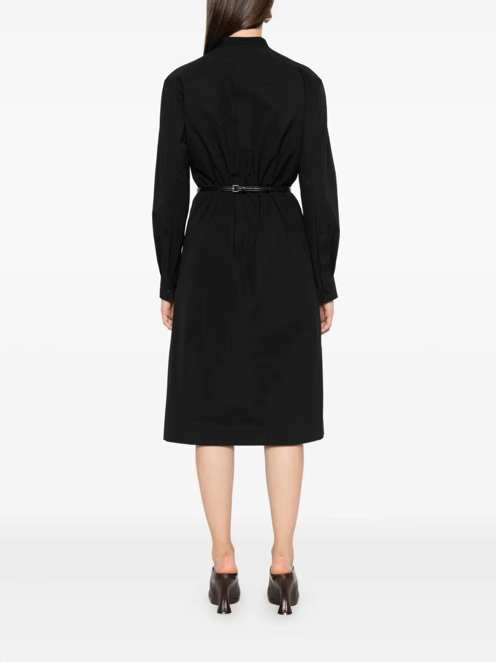 Gucci lace-up cotton dress Zwart
