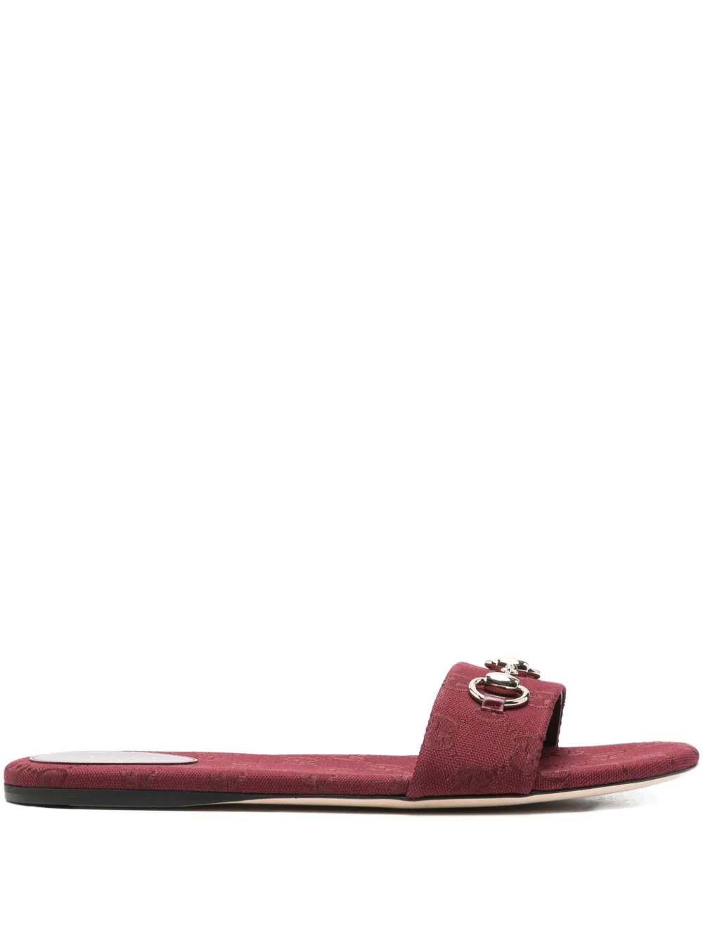 Gucci horsebit monogram sandals Red
