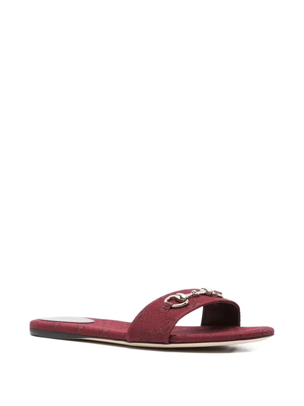 Gucci horsebit monogram sandals Red