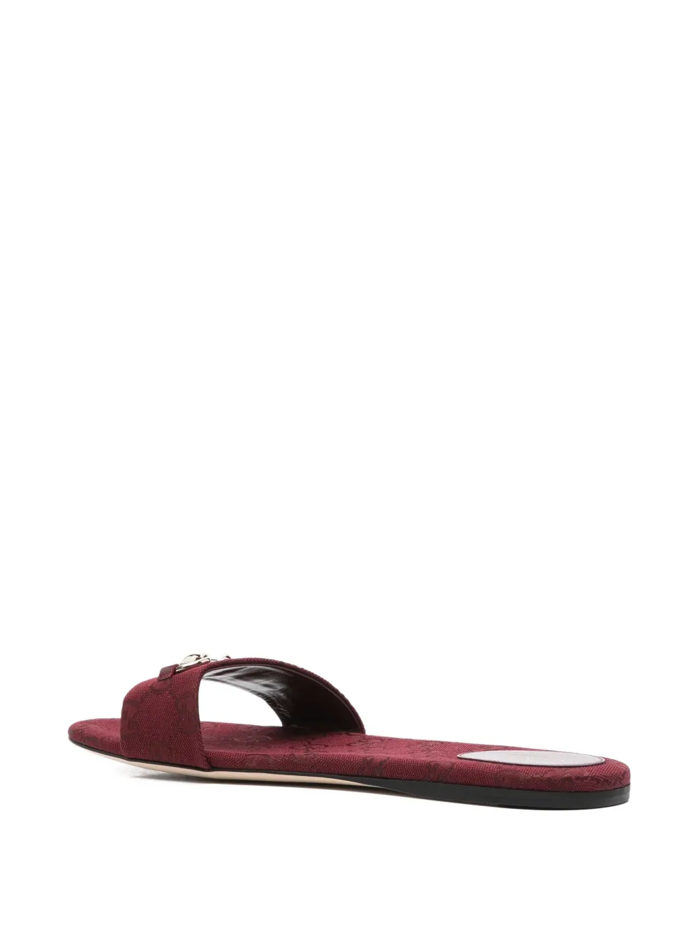 Gucci horsebit monogram sandals Red