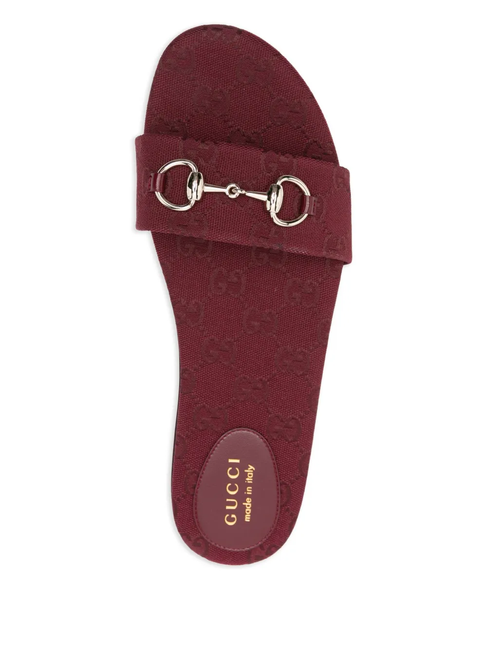 Gucci horsebit monogram sandals Red