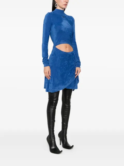 Diesel mock-neck tie-front dress