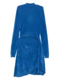 Diesel mock-neck tie-front dress - Blue