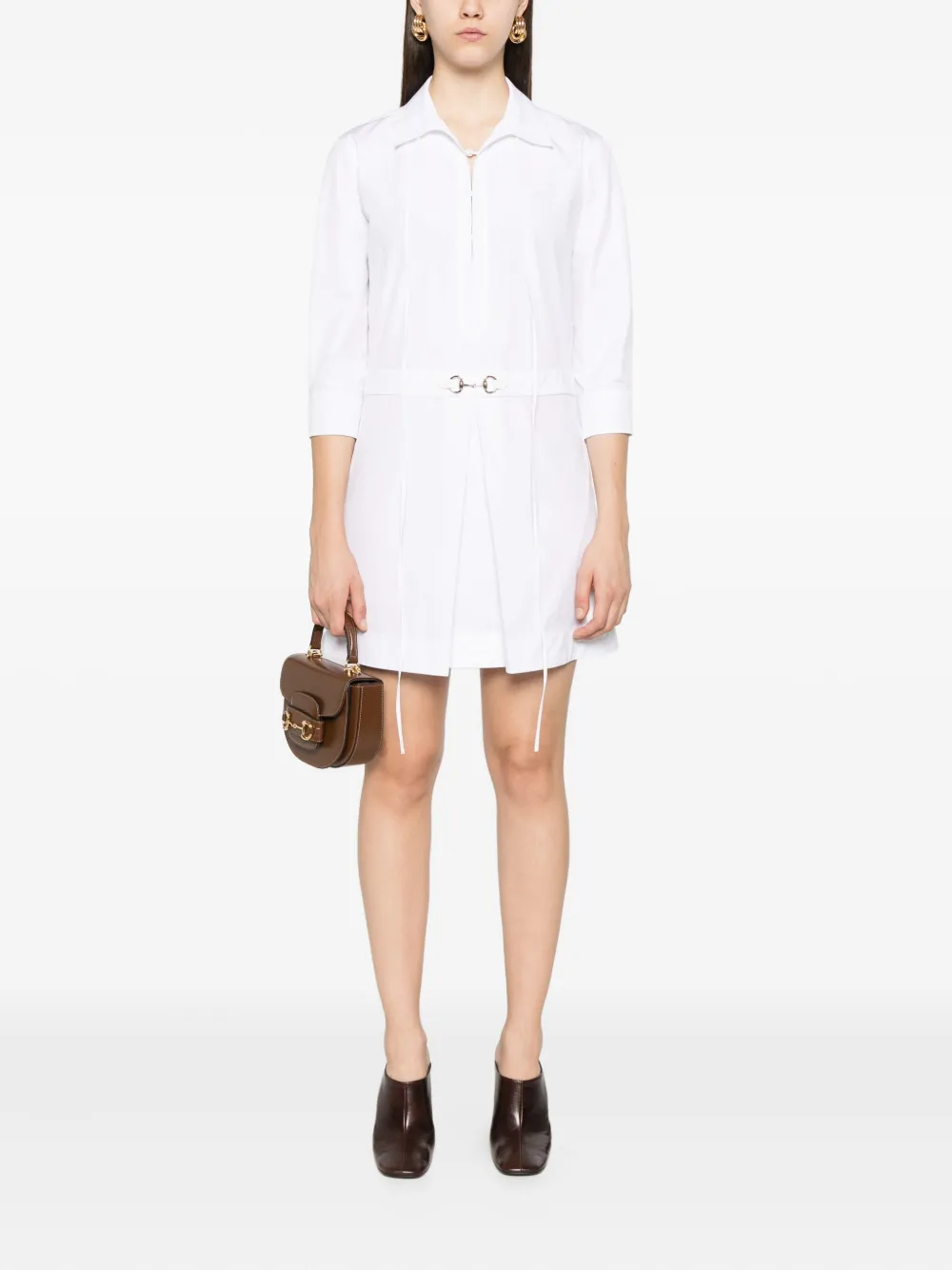 Gucci Horsebit-detail poplin dress | Day Dresses | Image 2