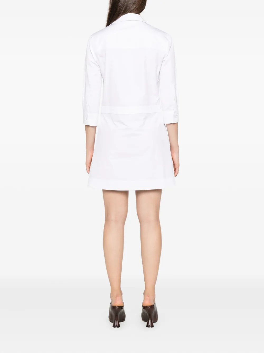 Gucci Horsebit-detail poplin dress Wit