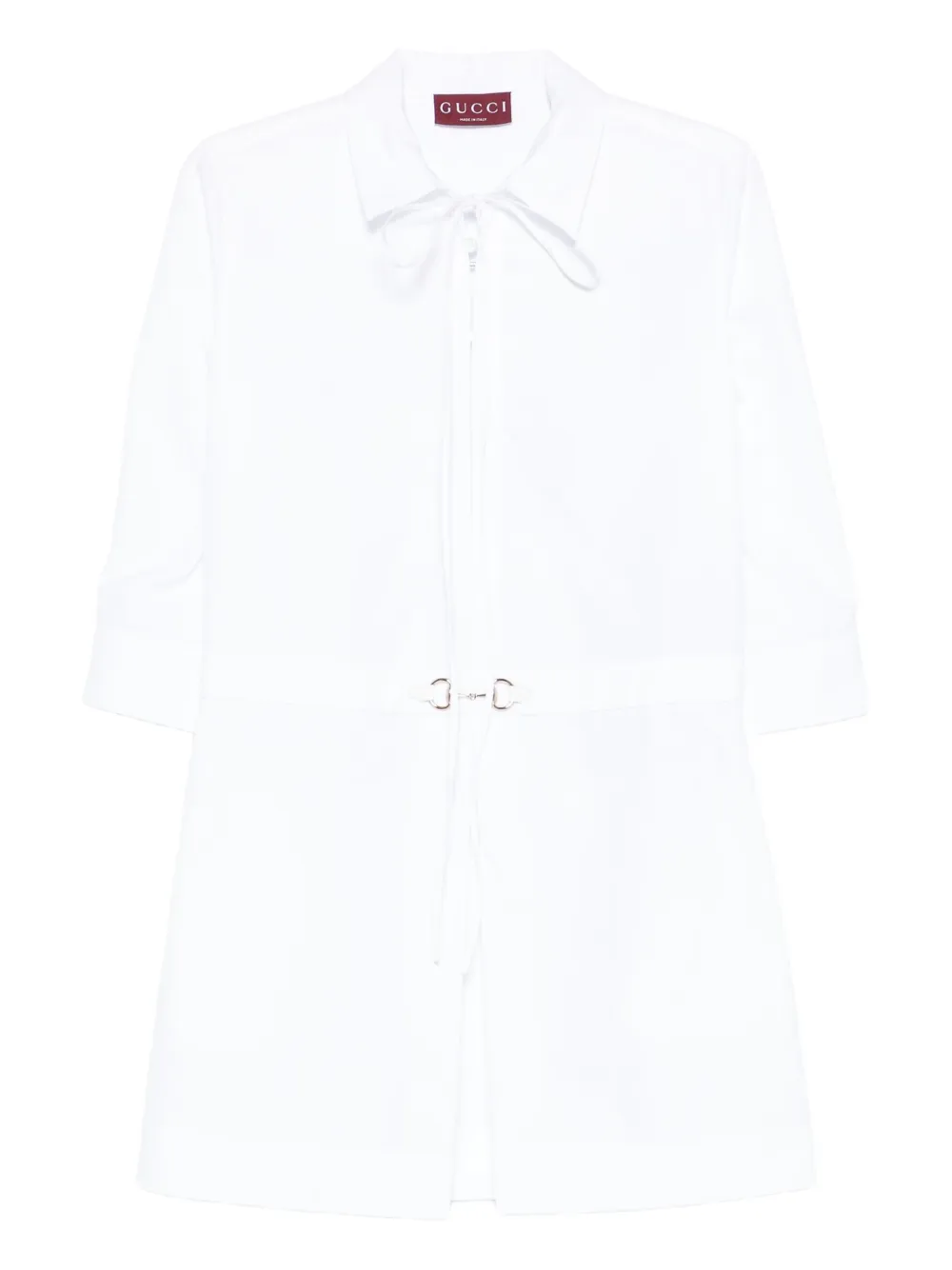 Gucci Horsebit-detail poplin dress | White | Image 1
