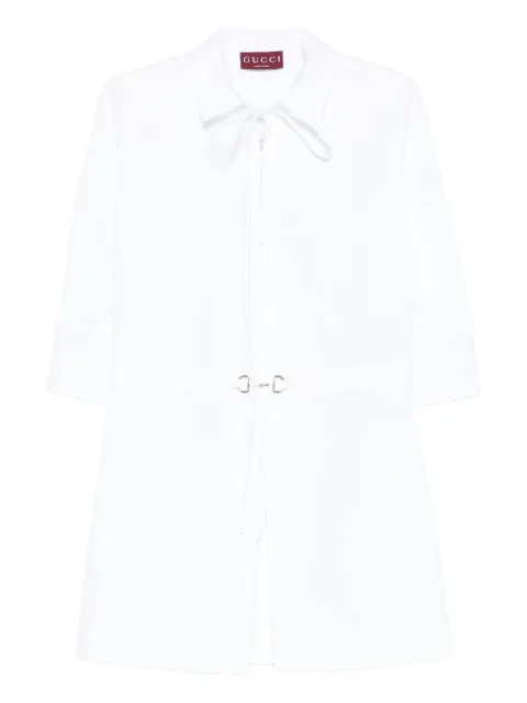 Gucci Horsebit-detail poplin dress