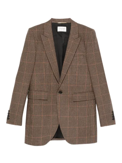 Saint Laurent checked single-breasted blazer