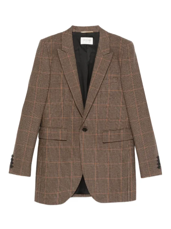 【送料&関税込】Saint Laurent Single-breasted Blazer SAINT LAURENT SINGLE-BREASTED TUBE BLAZER BLACK NEW SEASON