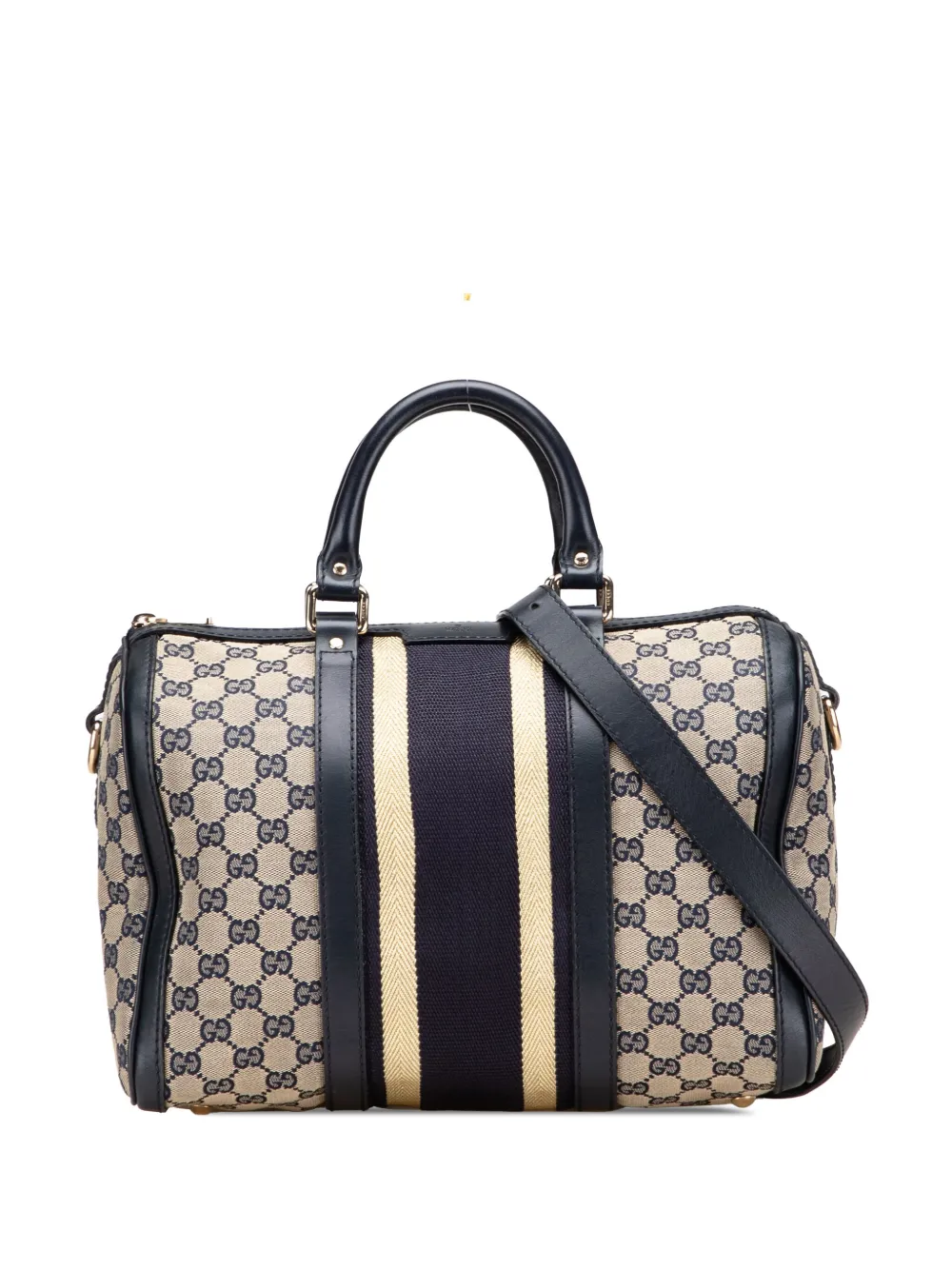 Gucci Pre-Owned 2000-2015 GGキャンバス ウェブ ジョイ ボストンバッグ サッチェル - ブラウン Gucci Pre-Owned 2000-2015 GGキャンバス ウェブ ジョイ ボストンバッグ サッチェル - ブラウン