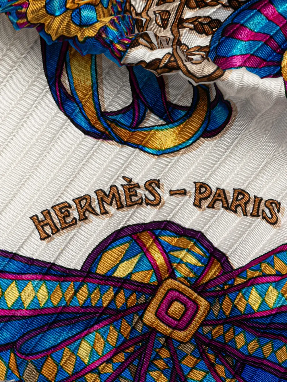 Hermès Pre-Owned 20th Century Les Rubans du Cheval Pleated Silk Scarf scarves | Image 2