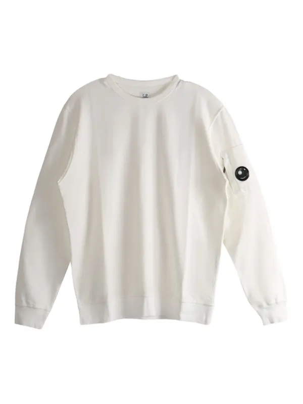 C.P. Company Lens Crewneck Sweatshirt in White