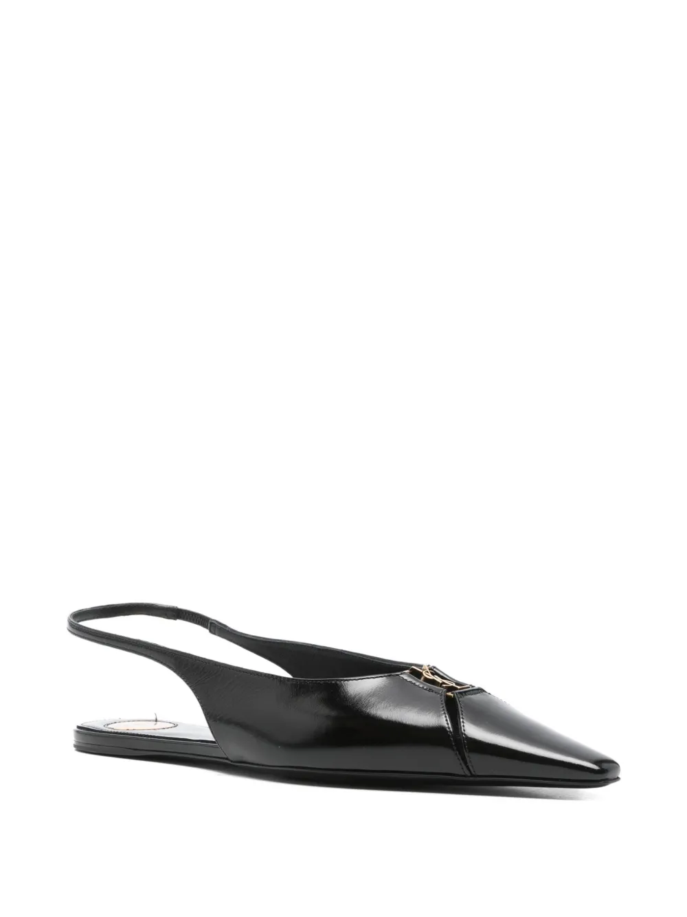 Saint Laurent Babylone slingback pointed-toe flats Black