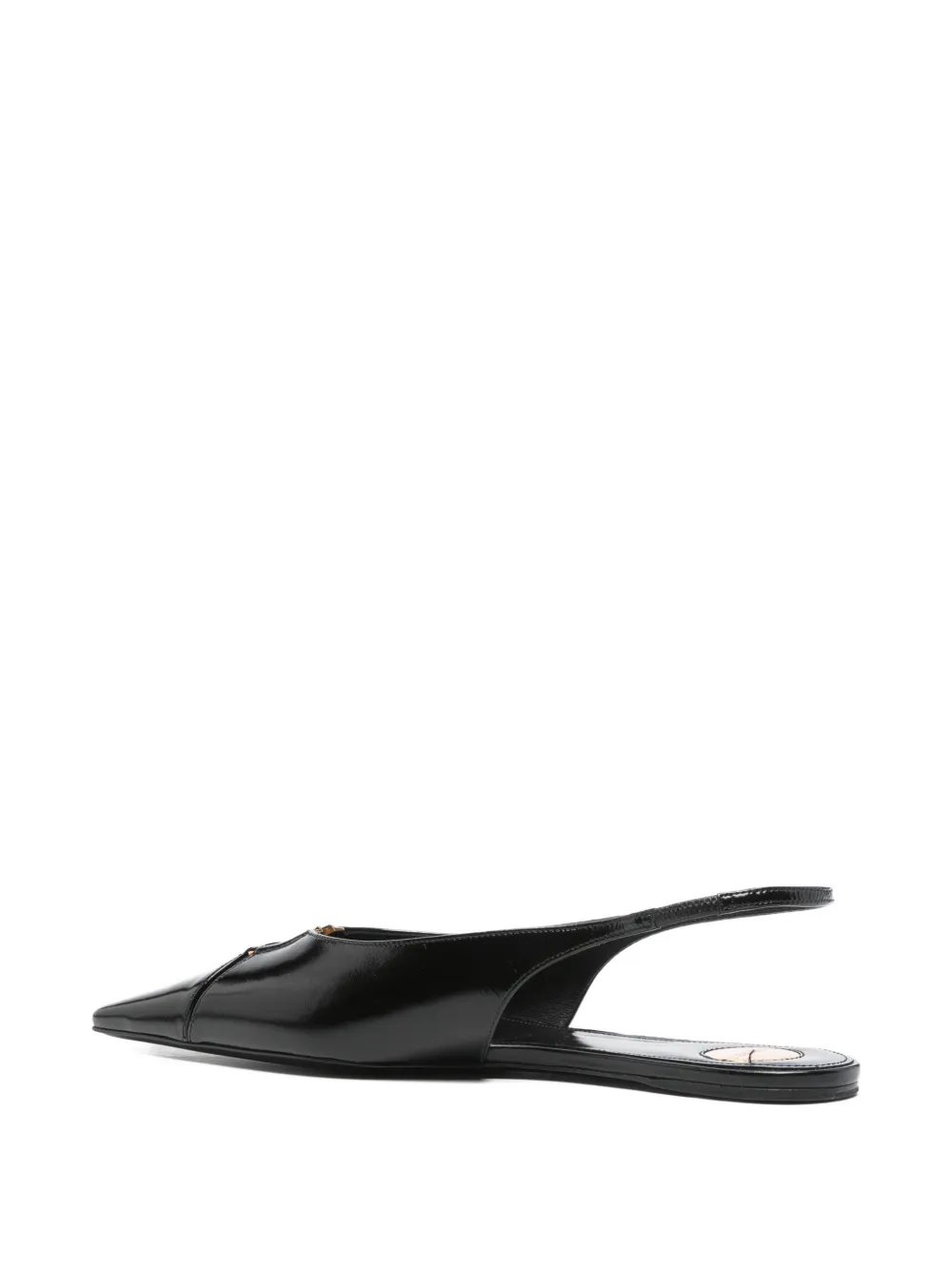 Saint Laurent Babylone slingback pointed-toe flats Black