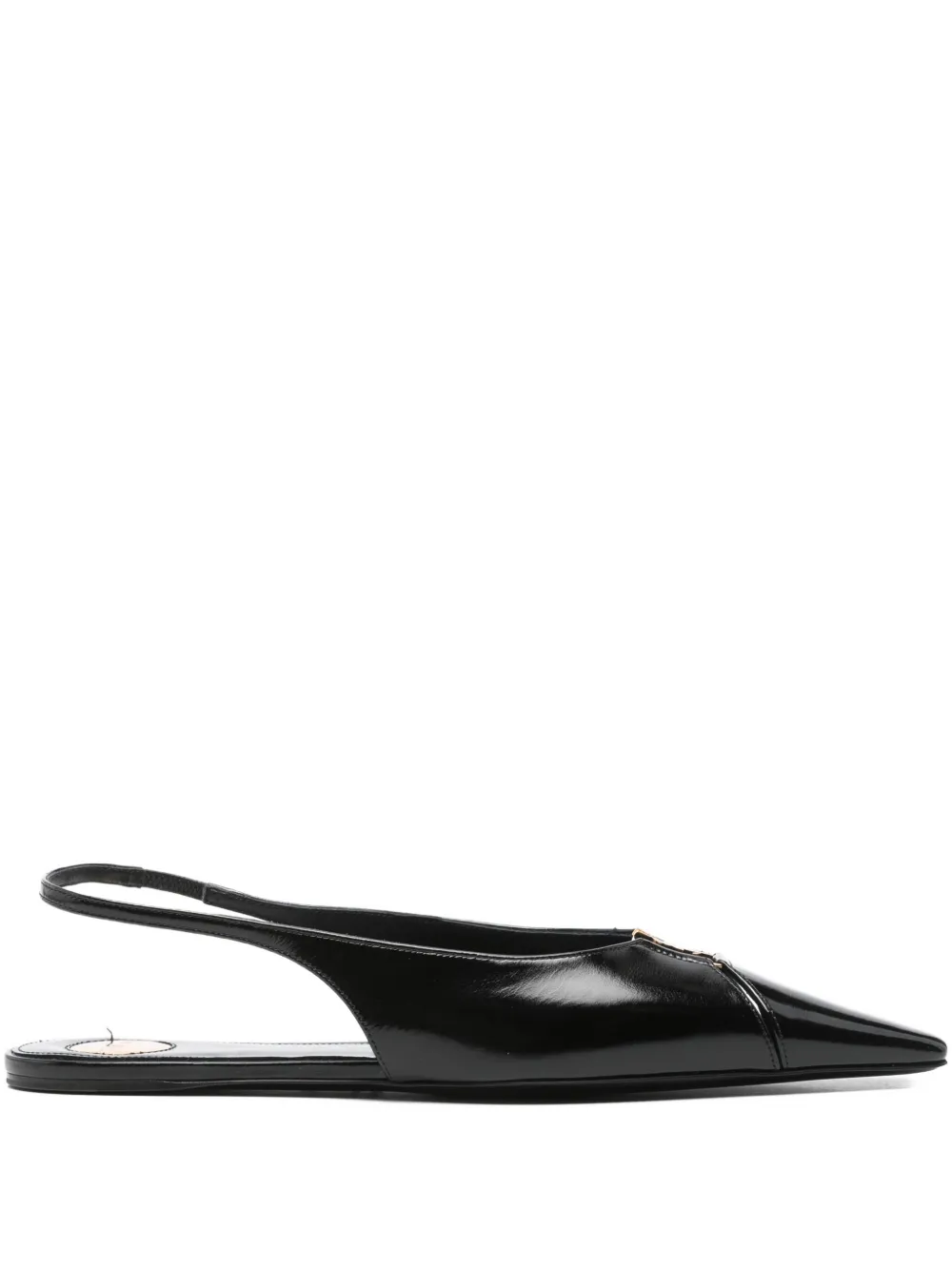Saint Laurent Babylone slingback pointed-toe flats Black