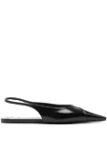 Saint Laurent Babylone slingback pointed-toe flats - Black
