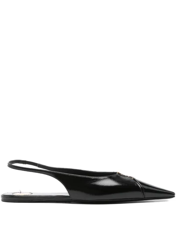 ◆SAINTLAURENT◆バビロンスリングバックフラットスムースレザー バビロン スリングバックフラット（スムースレザー） | Saint