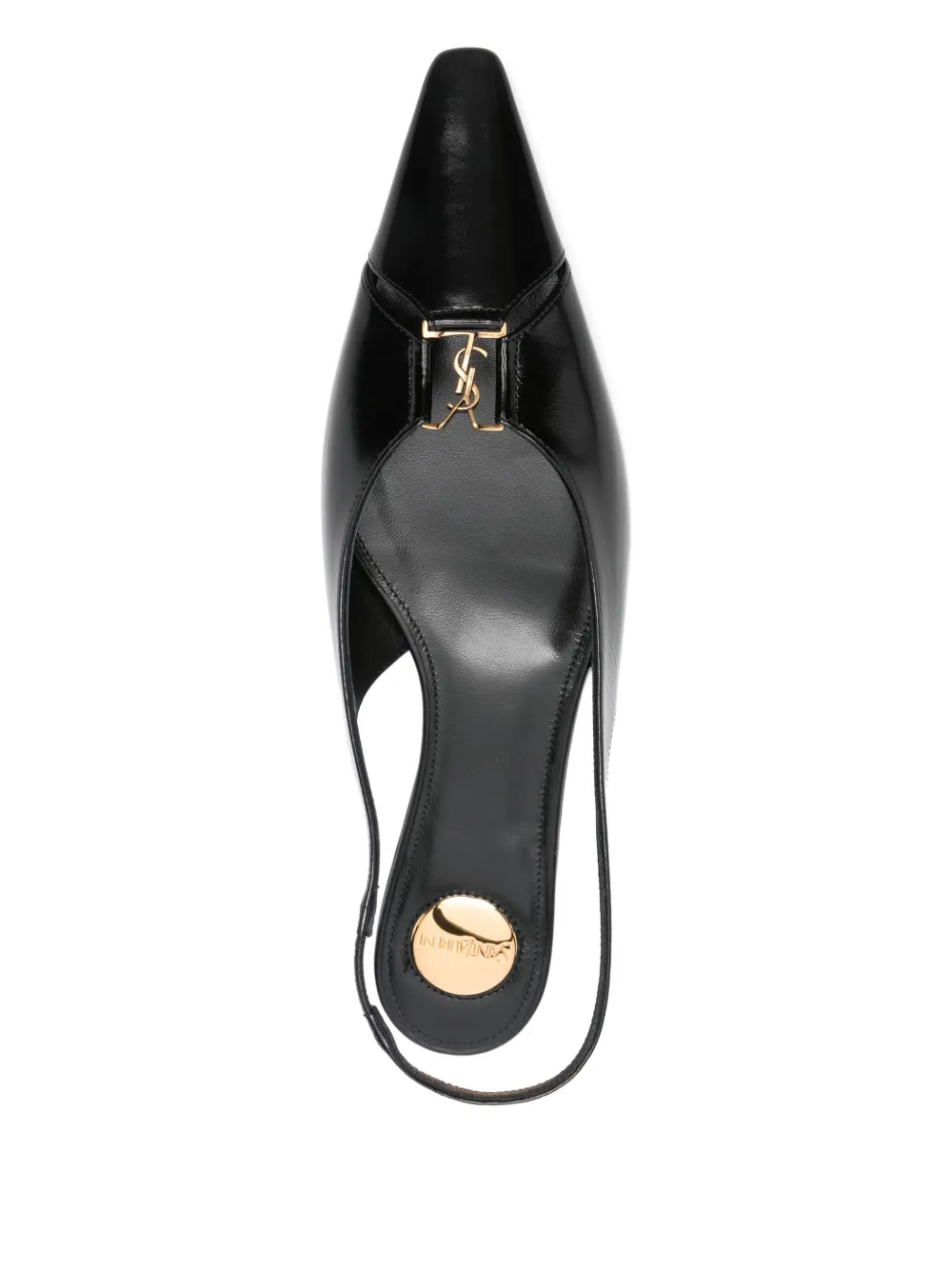 Saint Laurent Babylone slingback pointed-toe flats Black