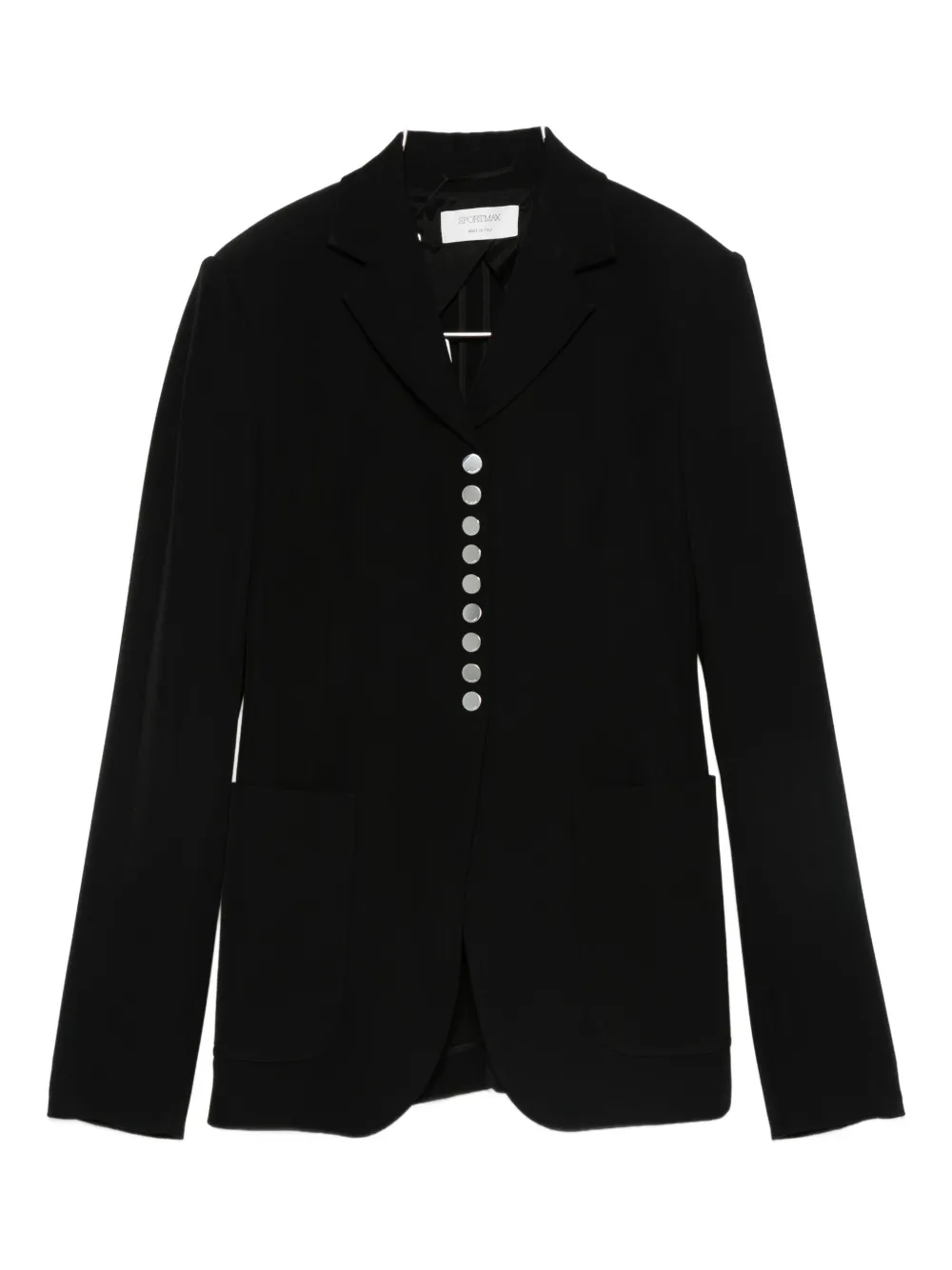 Sportmax high-buttoning fitted jacket Zwart