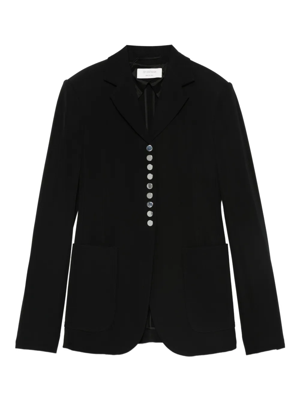 Sportmax Getailleerd jack met hoge knopen Zwart