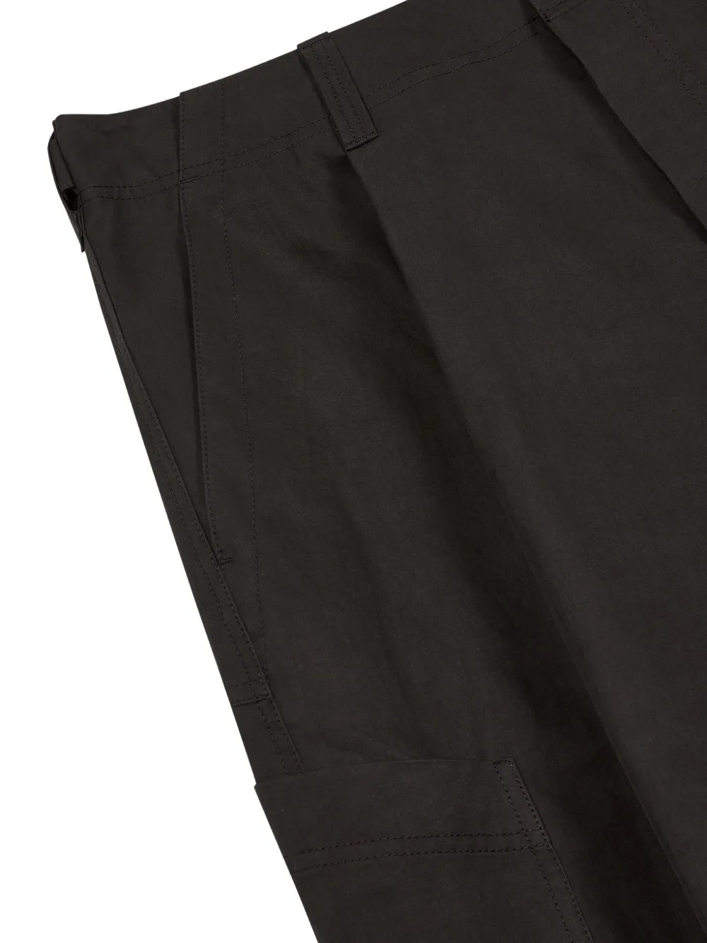Studio Tomboy Pleated Cargo Trousers In Black