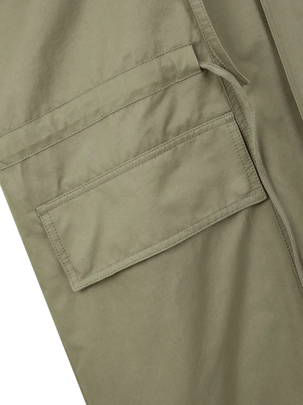 Studio Tomboy Hooded Drawstring Coat In Green