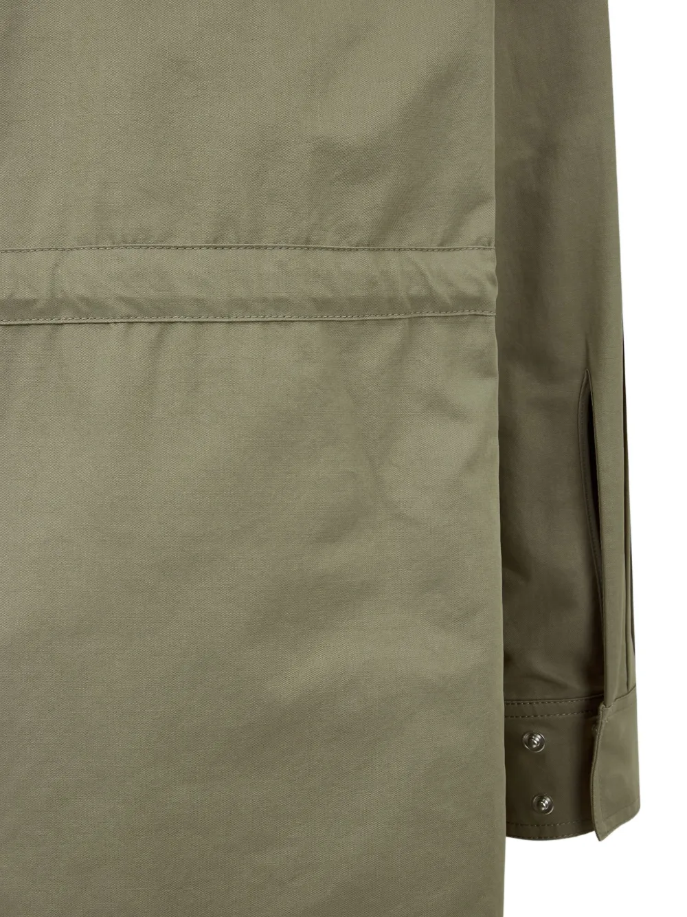 Studio Tomboy Hooded Drawstring Coat In Green