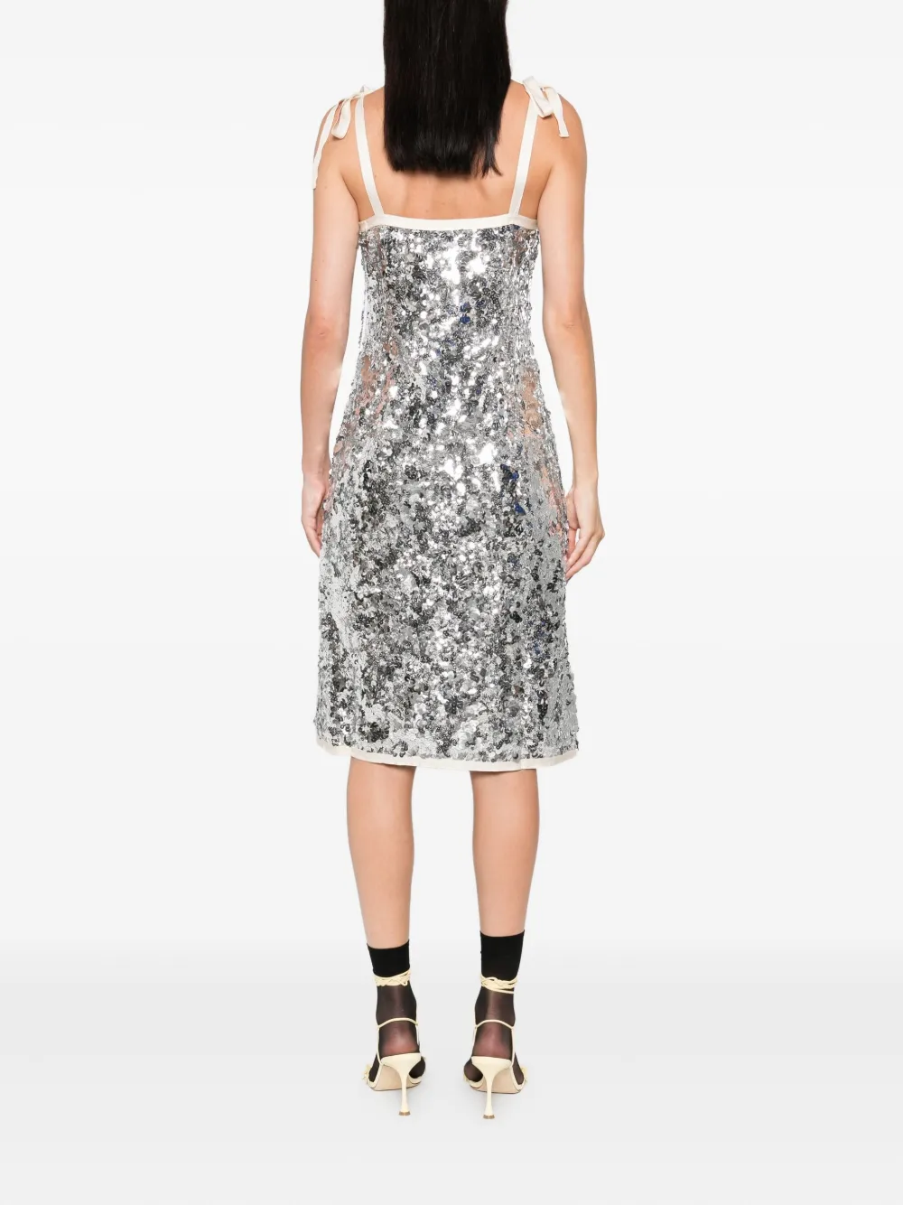 Prada sequinned midi dress Zilver