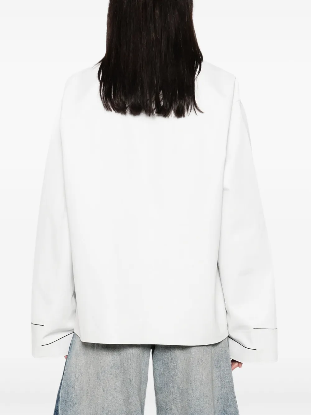 Prada piped-trim jacket Wit