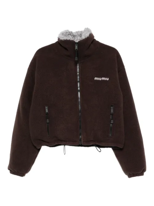Veste zippée en polaire - Miu Miu - Modalova